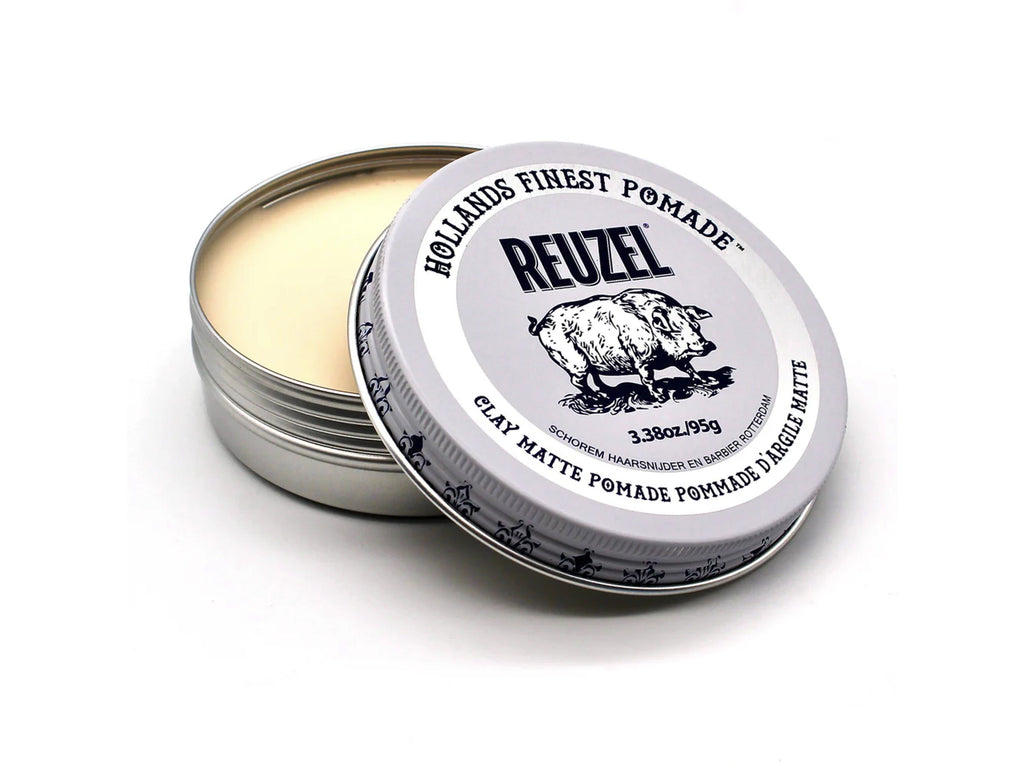Reuzel Clay Matte Pomade 95g, Reuzel - Hollands Finest Pomade, Reuzels Medium Hold Matte Finish Pomade, Mouldable Medium Hold Matte Finish Mens Pomade - Won't Weigh Hair Down