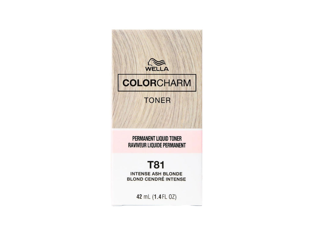 Wella Color Charm T81 Intense Ash Blonde Permanent Toner For Pre-Lightened Hair 42ml, Wella Permanent Toner For Icy Cool Ash Blonde Hair, Intense Ash Toner Ideal For Eliminating Brass From Blonde Hair, Toner For Hair, Wella Color Charm Toners NZ, NZ Professional Hairdressing Supplies, NZ Salon Supplies, Blonde Hair NZ