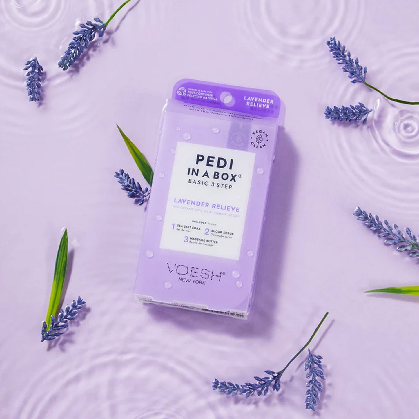 Voesh Pedi in a Box Basic 3 Step - Lavender Relieve