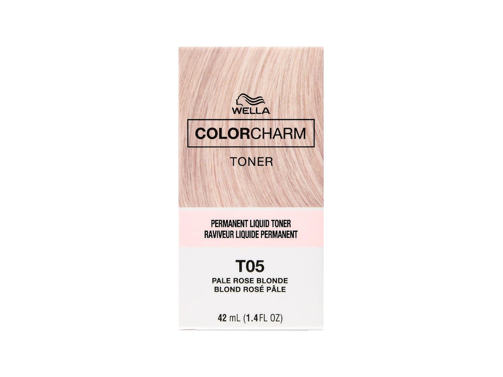 Wella Color Charm T05 Pale Rose Blonde Permanent Toner For Pre-Lightened Hair 42ml, Wella Permanent Toner For Dusky Rose Light Blonde Hair, Rose Coloured Toner  For Blonde Hair, Toner For Hair, Mix Wella T05 & T30 For Rose Gold Toner, Wella Color Charm Toners NZ, NZ Professional Hairdressing Supplies, NZ Salon Supplies, Blonde Hair NZ