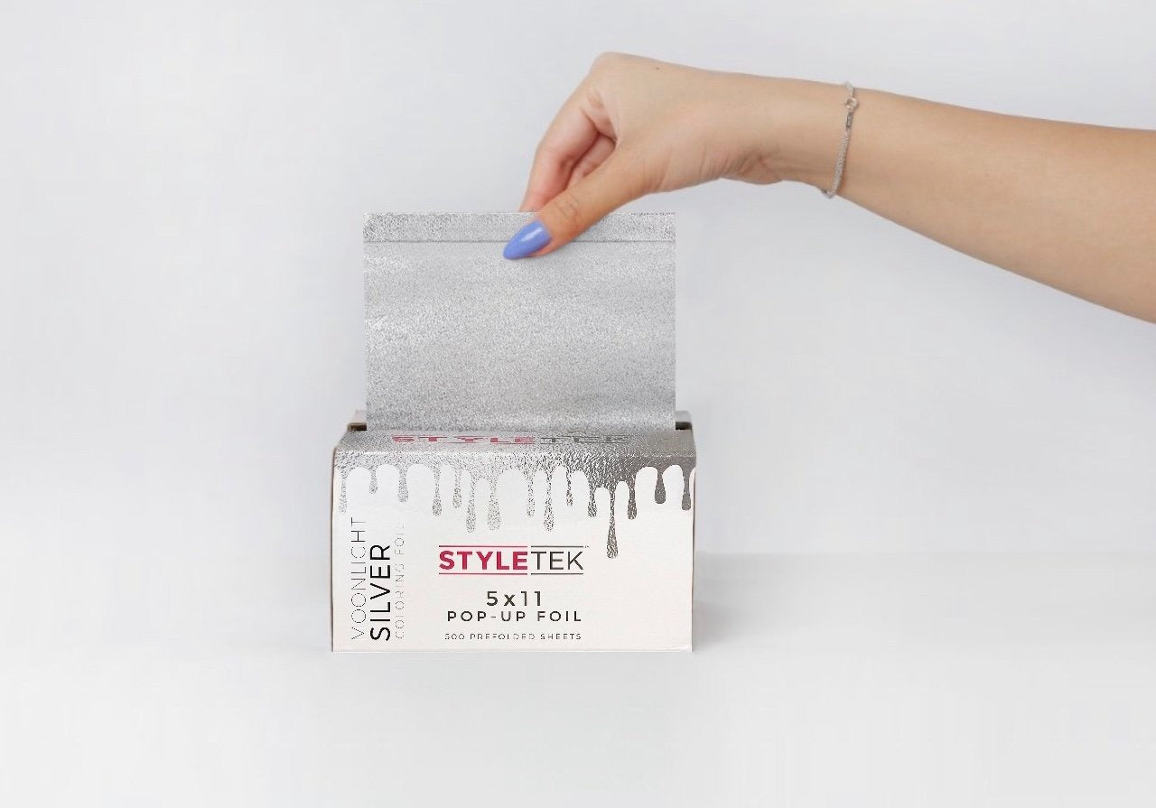StyleTek Moonlight Silver Pop-Up Foil 127 x 280mm (5x11) 500 Sheets
