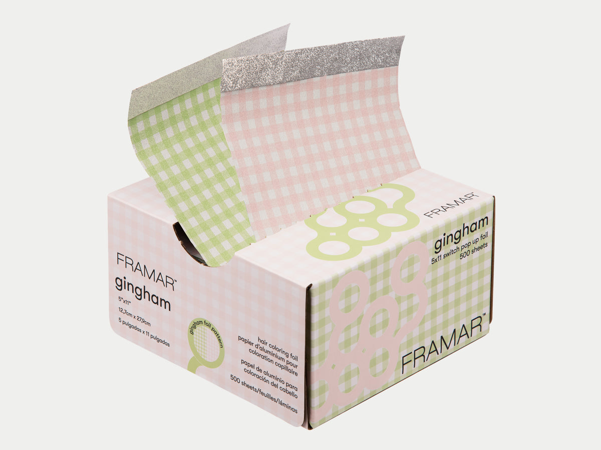 Framar Gingham Switch Pink/Green Pop Up Foil (500ct) 127 x 280mm (5x11) (12pc CARTON)