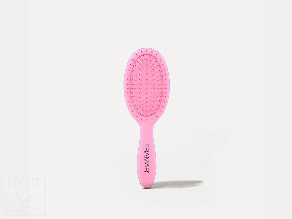 Framar Detangle Brush Mini Detangle Brush - Pink, Framar Handbag Size Mini Pink Detangle Hair Brush Perfect For School Bags + Travel