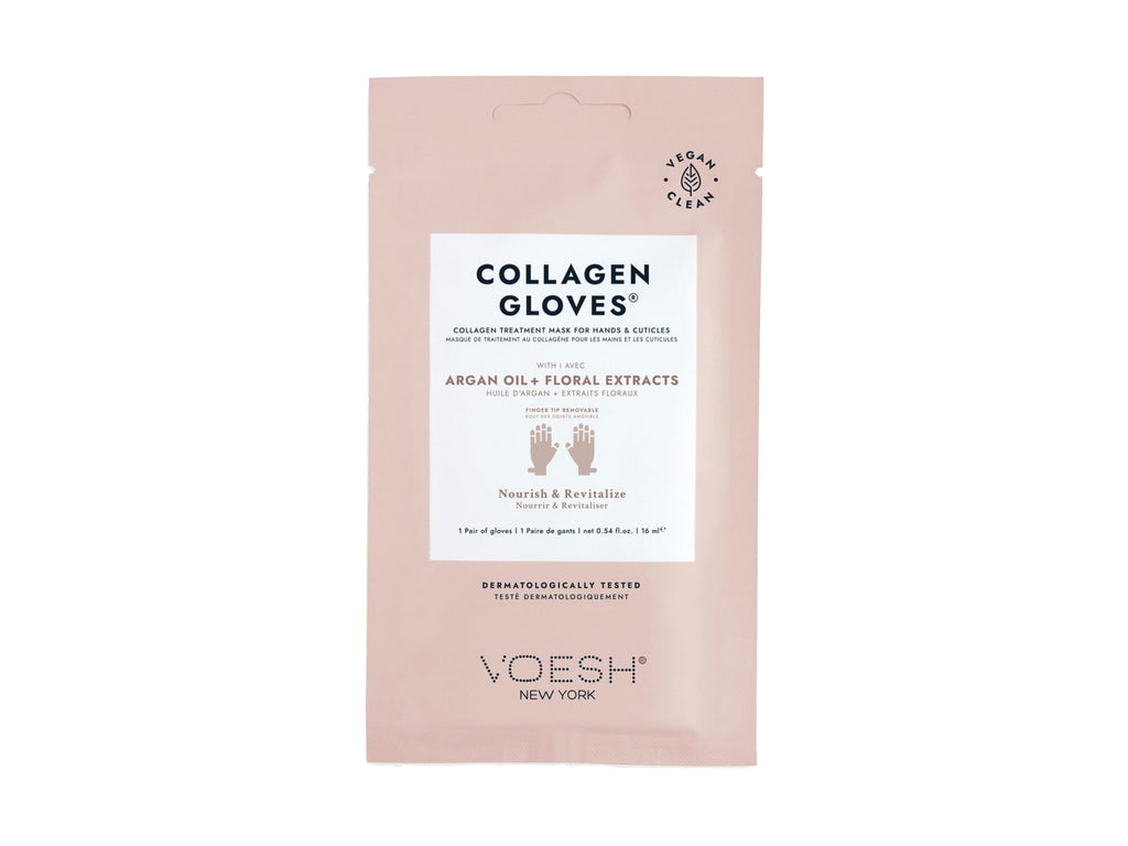 Voesh Collagen Treatment Gloves 1 Pair With Argan Oil + Floral Extracts, Collagen Treatment Mask Gloves For Hands And Cuticles To Nourish & Revitalize Hands, KBeauty, Voesh NZ