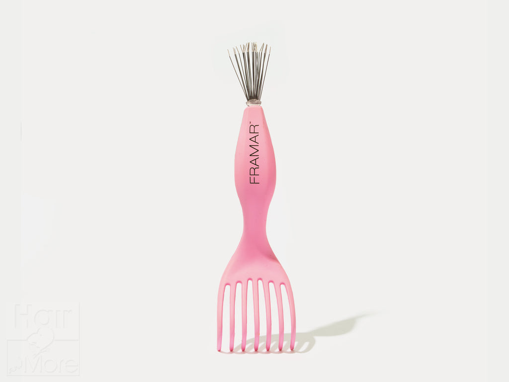 Framar Hair Brush Cleaner Pink, Salon Hair Brush Cleaning Tool Light Pink, Clean Hair Brushes Easily And Thoroughly, Hair Salon Essentials, NZ Framar Stockist, NZ Salon Supplies, NZ Hair And Beauty Supplies