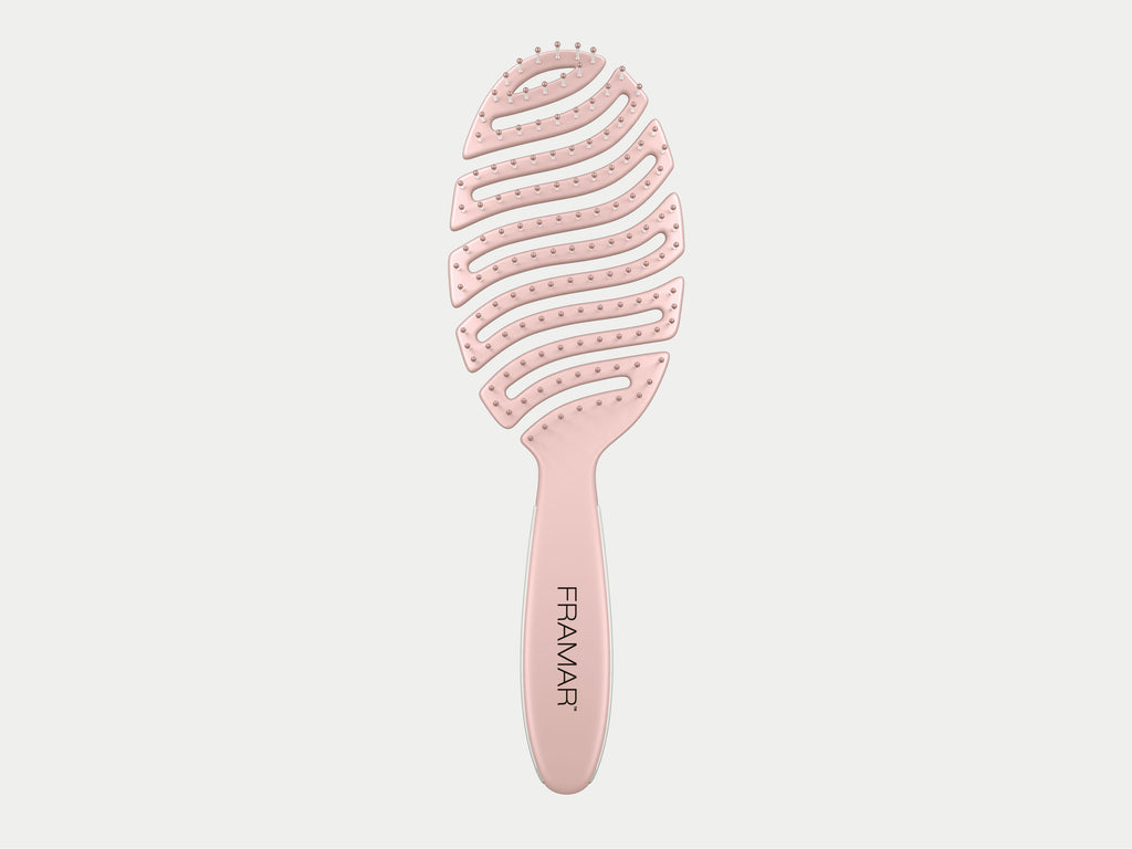 Framar Champagne Flex Hair Brush, Great For Detangling Curly Hair & Kids Hair
