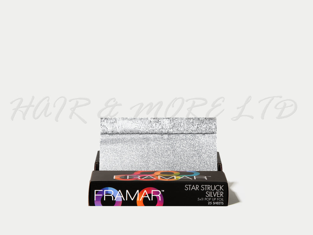 Framar Star Struck Pop Up Foil, 25 Count Foils, Medium Embossed Foils, Pre Cut, Pre Folded, Hair Highlighting Foil, Wholesale, Salon Supplies, Colortrak