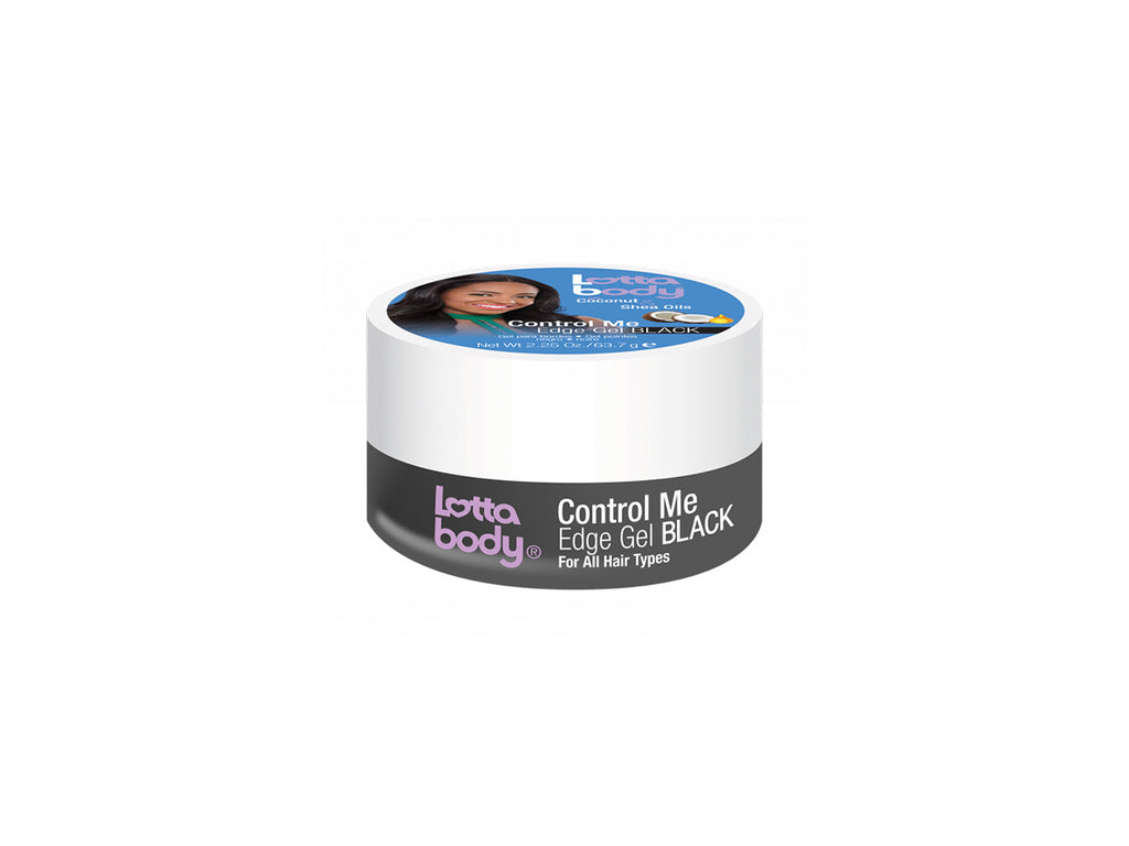LottaBody Control Me Edge Gel Black 63g, LottaBody With Coconut And Shea Oils, LottaBody Nourishing Hair Care For Curly Coily And Textured Hair, NZ Hair Supplies