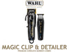 Wahl Professional 5 Star Magic Clip Cordless Clipper + Detailer Li Combo In Black With Gold DLC Blades, Hair Clippers,  Wahl Magic Clip With Stagger Tooth Crunch Blade, Magic Clip Clipper Perfect For Fades & Blending, Limited Edition Black Professional Clipper & Trimmer, Authorized Wahl Stockist NZ