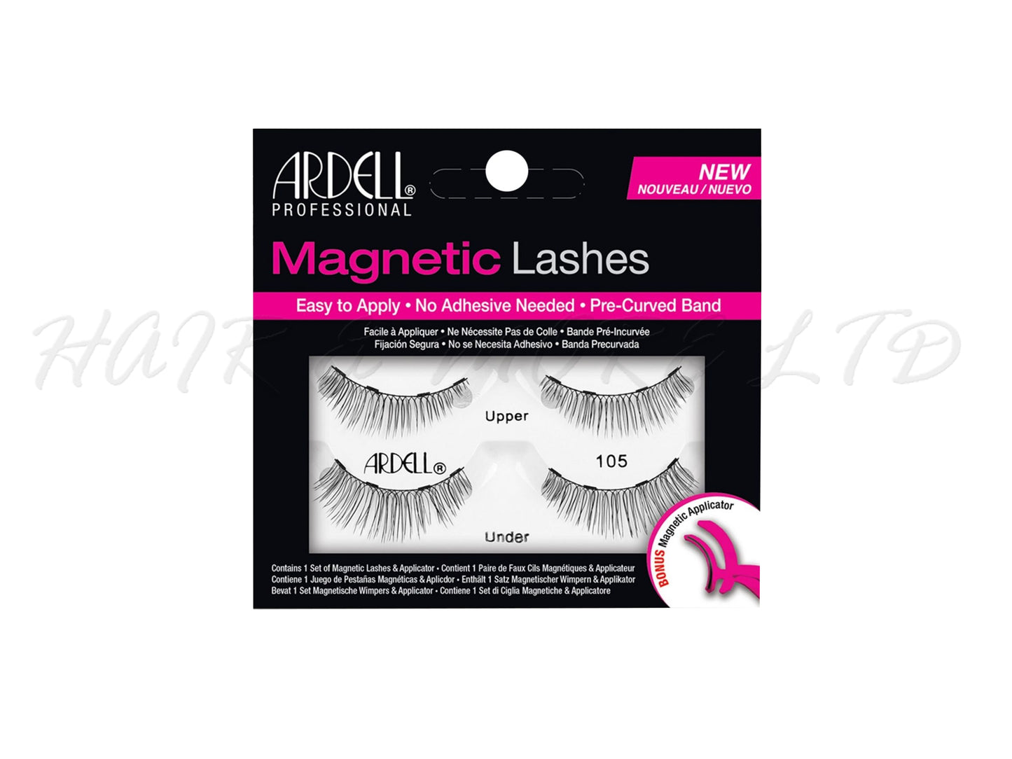 Ardell Magnetic Lash Kit 105, Long Lasting Magnetic Lash Kit 105 Style Lashes, Includes Magnetic Lash Applicator And 105 Style Magnetic Lashes