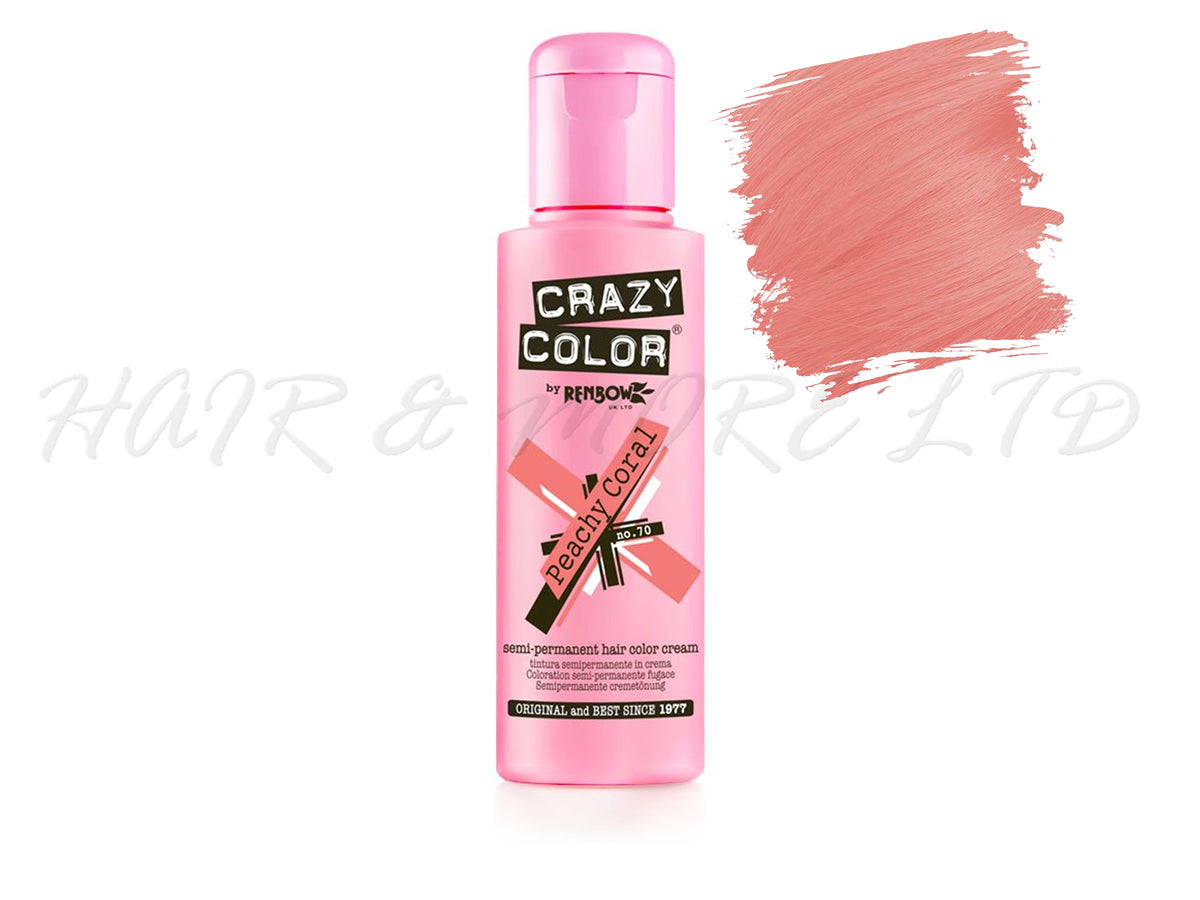 5. Crazy Color Semi-Permanent Hair Dye - Peachy Coral - wide 5