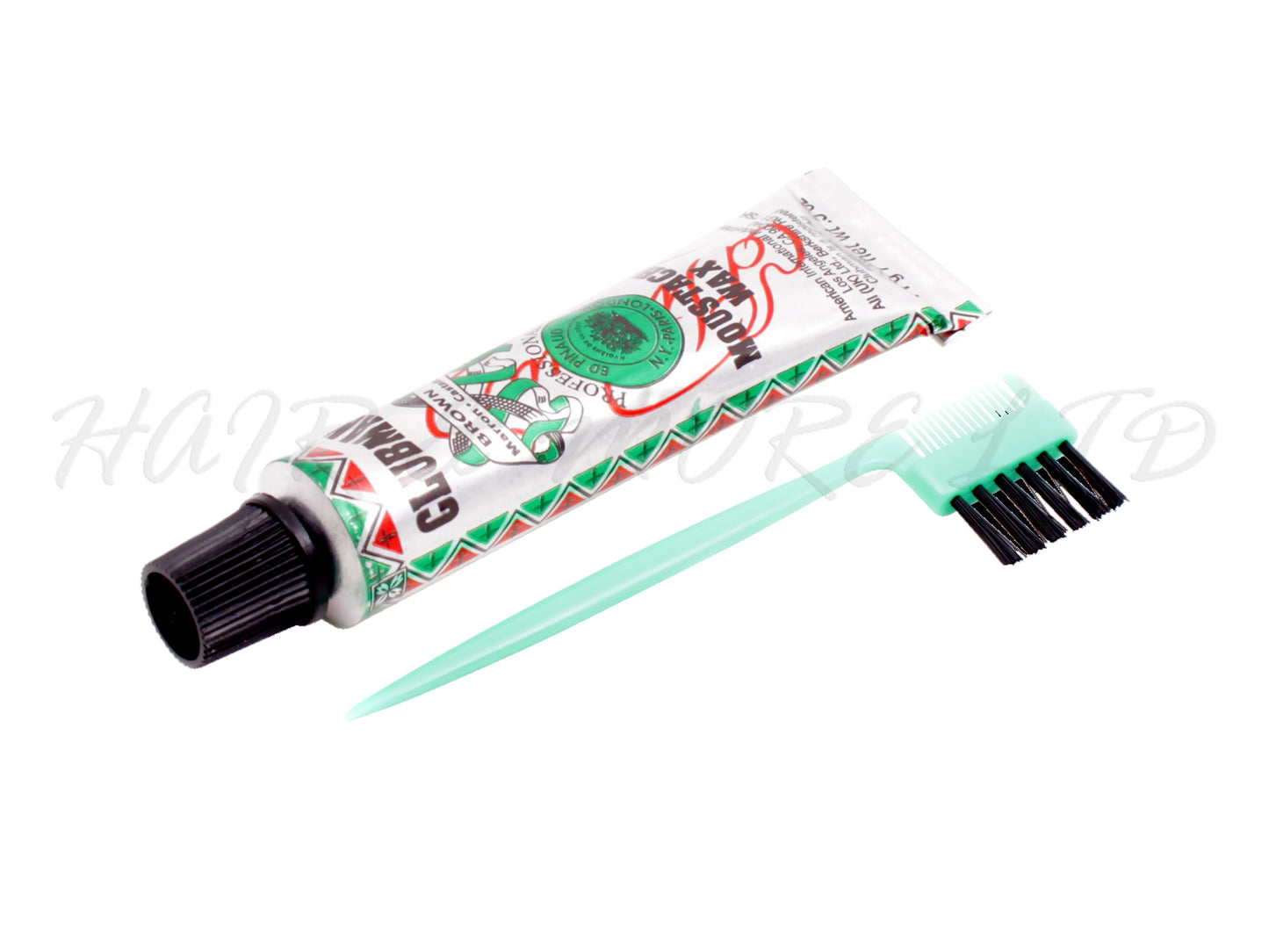 Clubman Mustache Wax with Comb/Brush 14g - Brown
