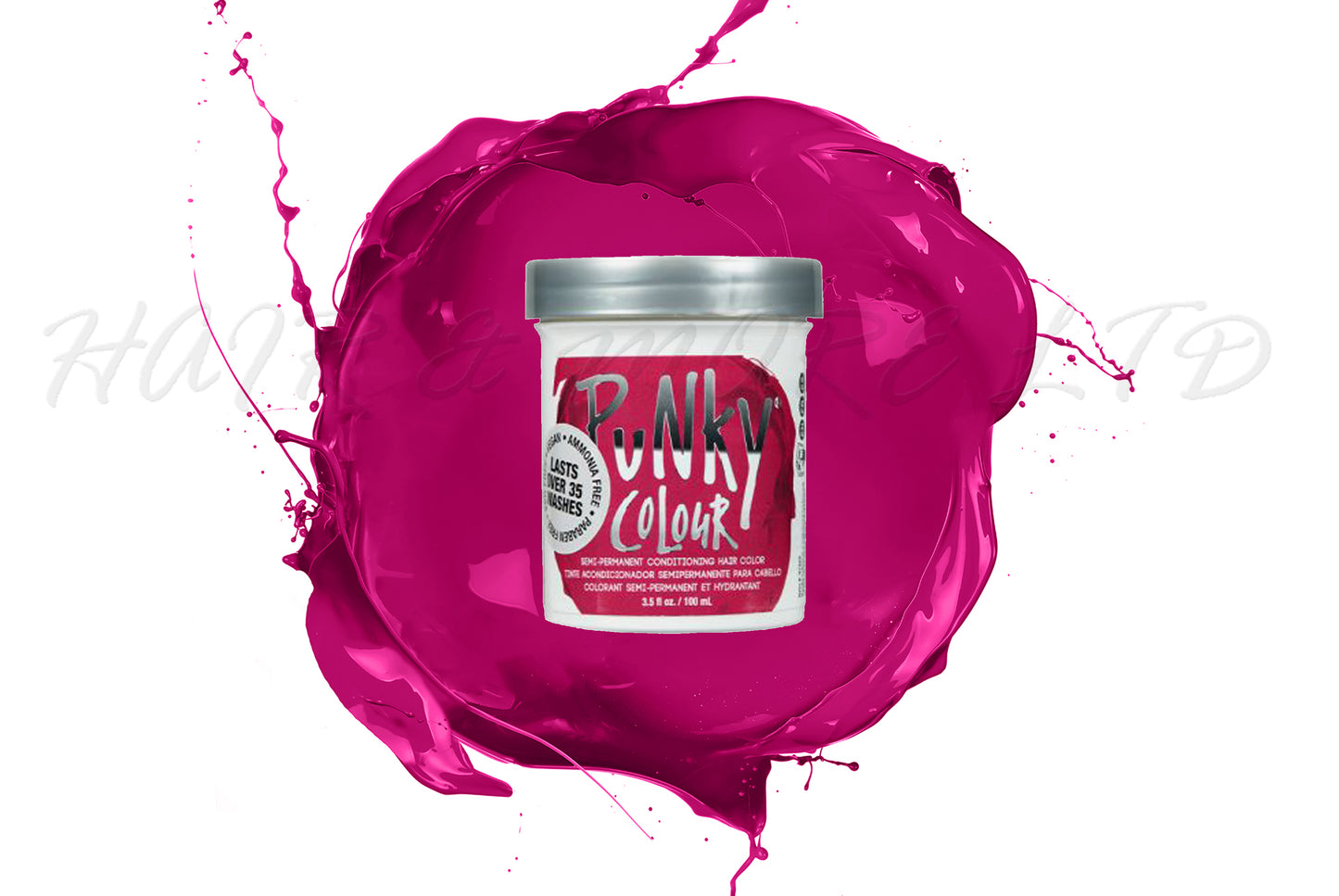 Punky Colour Rose Red 100ml, Punky Colour Rose Red Is A Deep Intense Pink With An Irridescent Touch, Intermixable With The Rest Of The Punky Colour Range - Create And Customize Your Shade By Adding To Other Shades In The Punky Colour Range, Unleash Your Inner Hair Artist With Punky Colour, Funky Hair Colour, Creative Hair Colour, Professional Hair And Beauty Supplies, NZ Salon Supplies