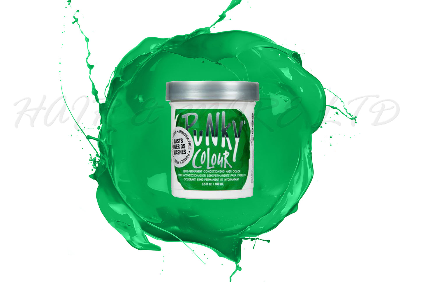Punky Colour Apple Green 100ml, Punky Colour Apple Green Is A Bright True Green, Intermixable With The Rest Of The Punky Colour Range - Create And Customize Your Shade By Adding To Other Shades In The Punky Colour Range, Unleash Your Inner Hair Artist With Punky Colour, Funky Hair Colour, Creative Hair Colour, Professional Hair And Beauty Supplies, NZ Salon Supplies