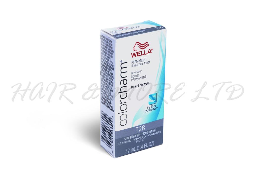 Wella Color Charm Permanent Liquid Toner T28 Natural Blonde, Wella Toners, Toning For Blonde Hair, Natural Blonde Toner, Toner For Hair, Wella Permanent Colours And Toners, NZ Salon Supplies, NZ Hair Colour Supplies, NZ Professional Hair Care Supplies