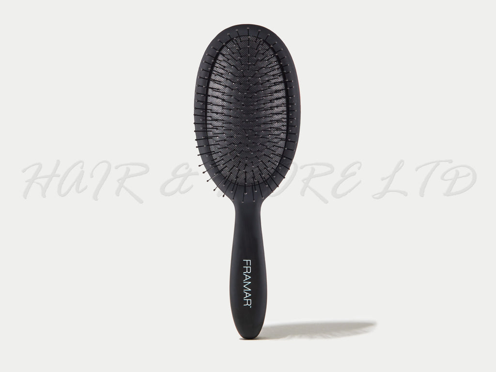 Framar Detangle Brush - Black To The Future, Wet And Dry Hair Brush, Great For Hair Extensions, Not For Use With Hair Dryer, Authorized Framar Stockist NZ