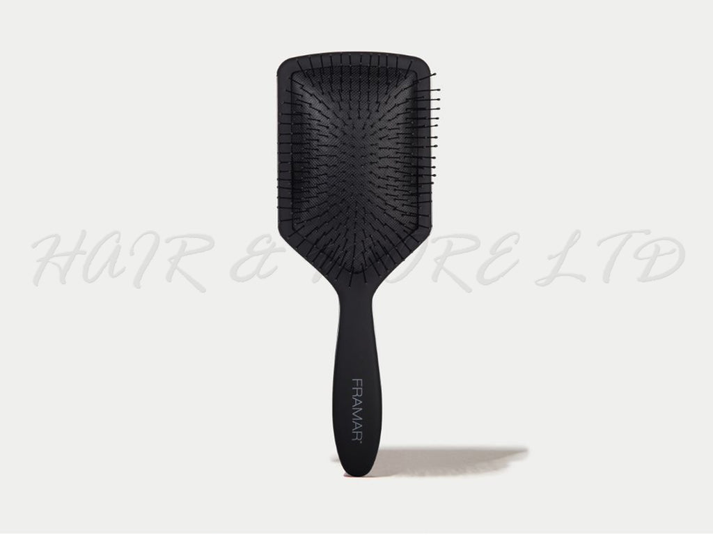 Framar Paddle Brush - Black To The Future, Wet And Dry Paddle Brush, Great For Hair Extensions, Not For Use With Hair Dryer, Authorized Framar Stockist NZ