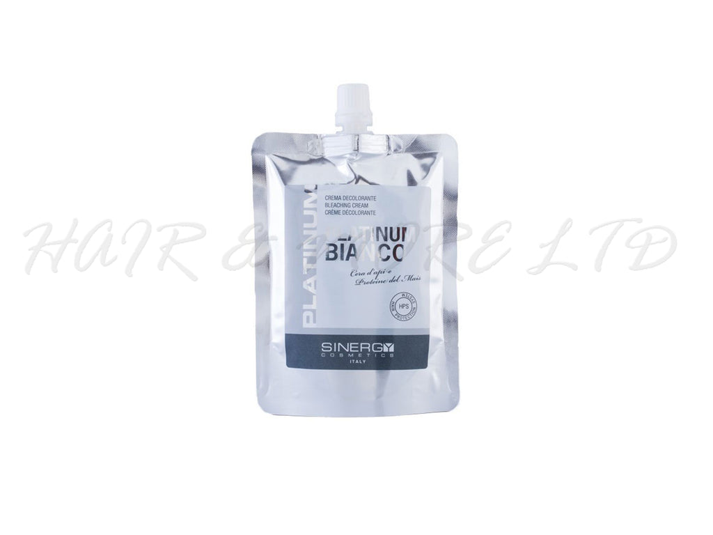 Sinergy Platynette Platinum White Bleach Cream 250g, Sinergy White Cream Bleach Suitable For On And Off Scalp Hair Lightening Applications, White Cream Bleach With Up To 7 Levels Of Lift, Sinergy Bleach Made In Italy, Professional Salon Hair Lightener, NZ Hair And Beauty Supplies, Professional Salon Supplies