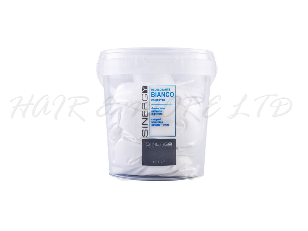 Sinergy Platynette Platinum White Bleach Powder 500g, Sinergy White Powder Lightener Suitable For Off Scalp Hair Lightening Applications, White Powder Bleach With Up To 7 Levels Of Lift, Sinergy Bleach Made In Italy, Professional Salon Hair Lightener, NZ Hair And Beauty Supplies, Professional Salon Supplies