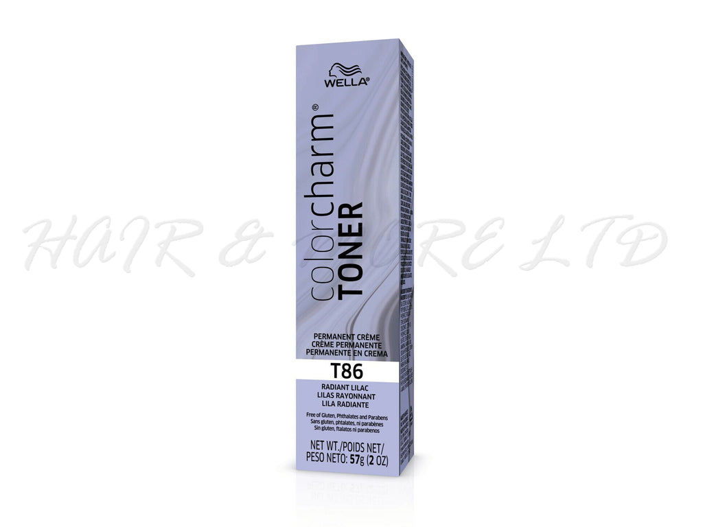 Wella ColorCharm Creme Toner T86 Radiant Lilac, Pastel Lilac Hair Toner, Light Lilac Blonde Hair, Toner For Hair, Wella Toners NZ, NZ Salon Supplies, NZ Hair Colour, Wella Colour Charm