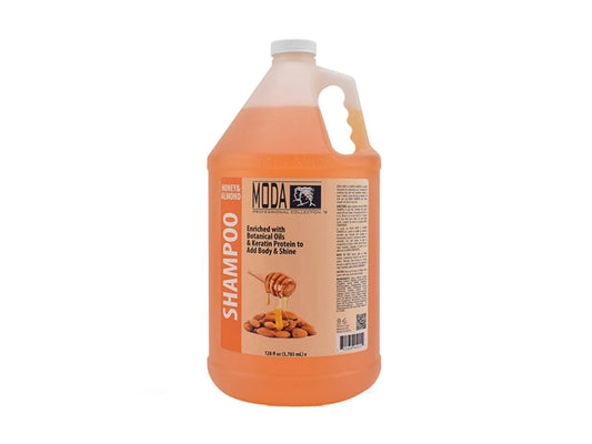 Moda Honey & Almond Shampoo 3.78L (gallon) Bulk Nourishing & Restoring Shampoo - Silicon Free + Alcohol Free, Moda Moisturizing & Restoring Shampoo Silicon - Drying Alcohol Free & Cruelty Free, Bulk Nourishing & Restoring Shampoo With Botanical Oils And Keratin Protein, Bulk Salon Shampoo Basin Shampoo & Conditioner, NZ Professional Salon Supplies, Hair Products Online