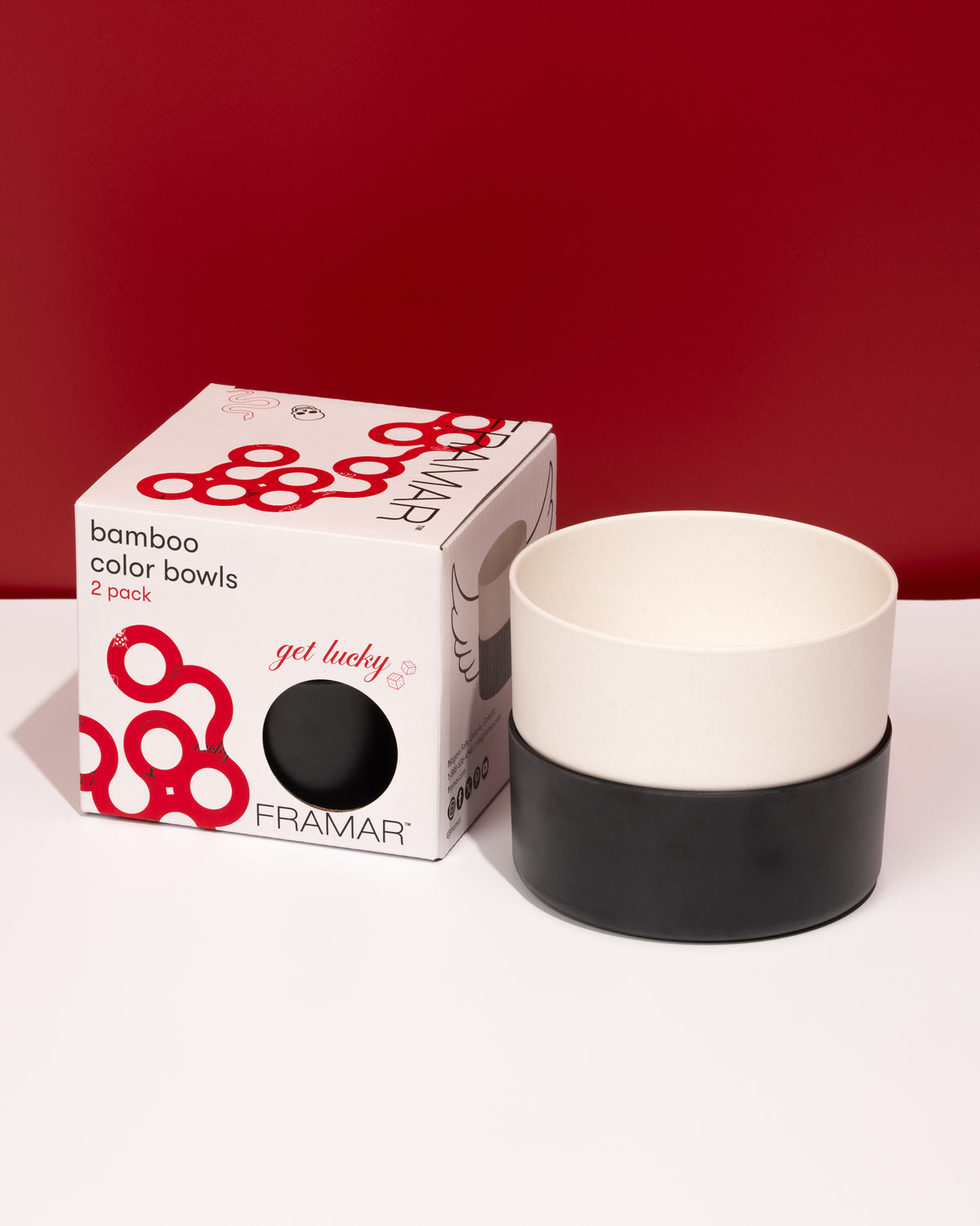 Framar Get Lucky Bamboo Bowls 2pc