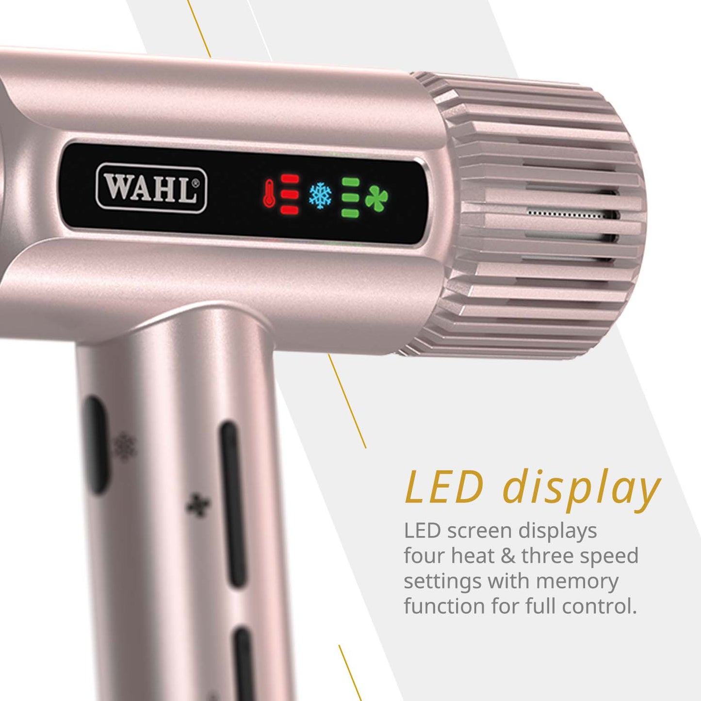 WAHL Vanquish T-Shaped Hair Dryer - Rose Gold Edition