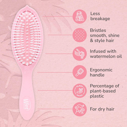 Wet Brush Go Green Treatment & Shine Watermelon Oil Infused Hair Brush - Pink