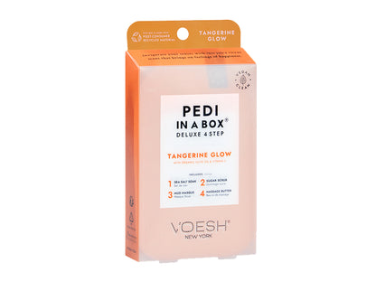 Voesh Pedi In A Box - Deluxe 4 Step Pedi - Tangerine Glow, Vegan Pedicure In A Box Kit, KBeauty, Voesh NZ