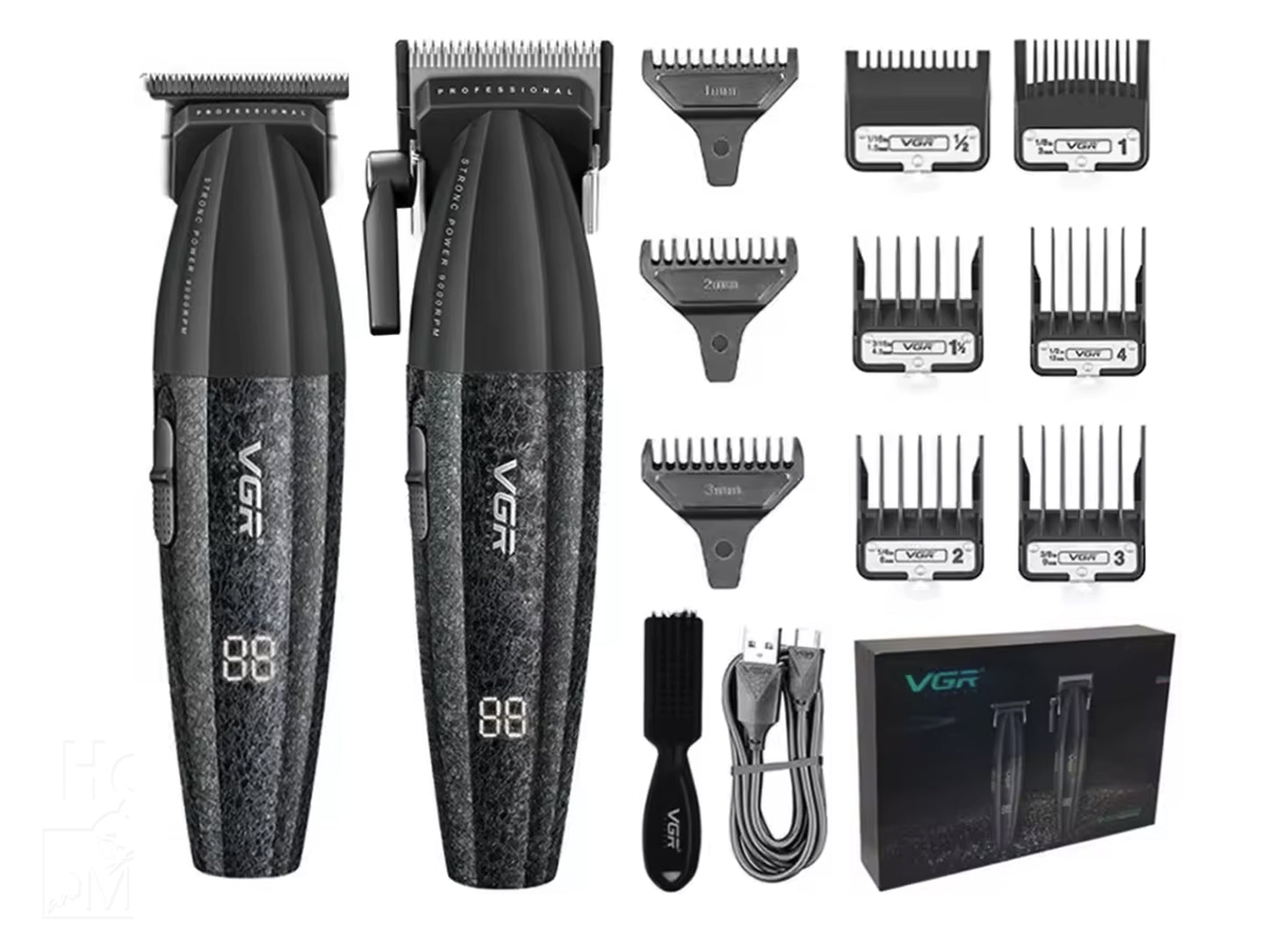 VGR Voyager Professional Hair Clipper & Trimmer Barber Combo
