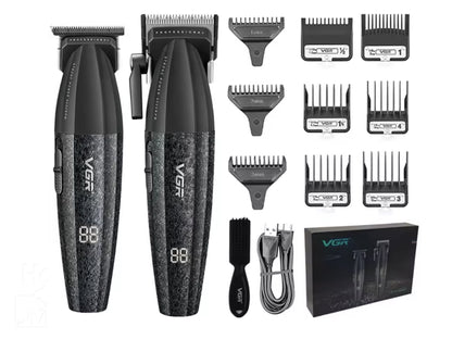 VGR Voyager Professional Hair Clipper & Trimmer Barber Combo