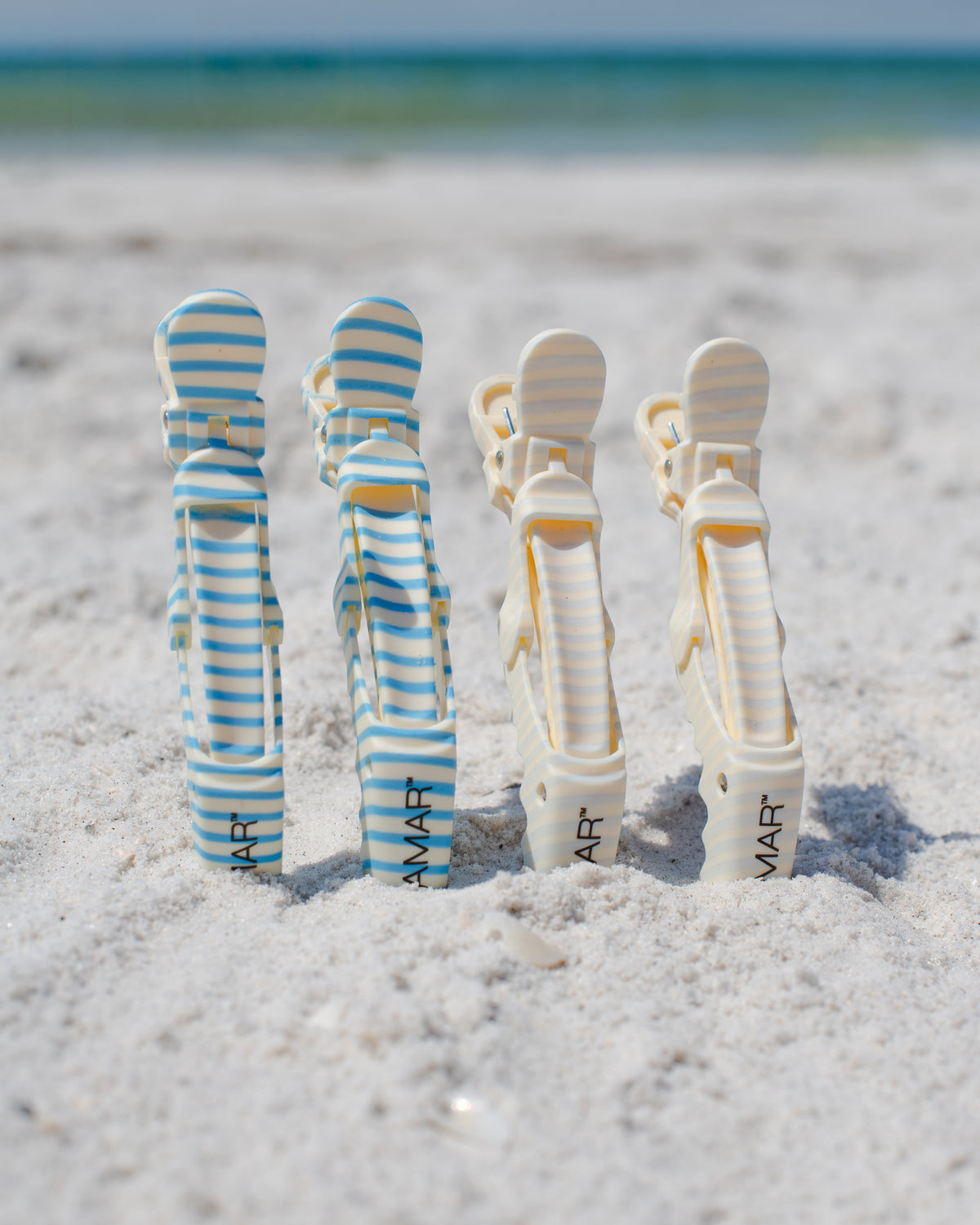 Framar Beach Bum Gator Grip Hair Clips 4pk