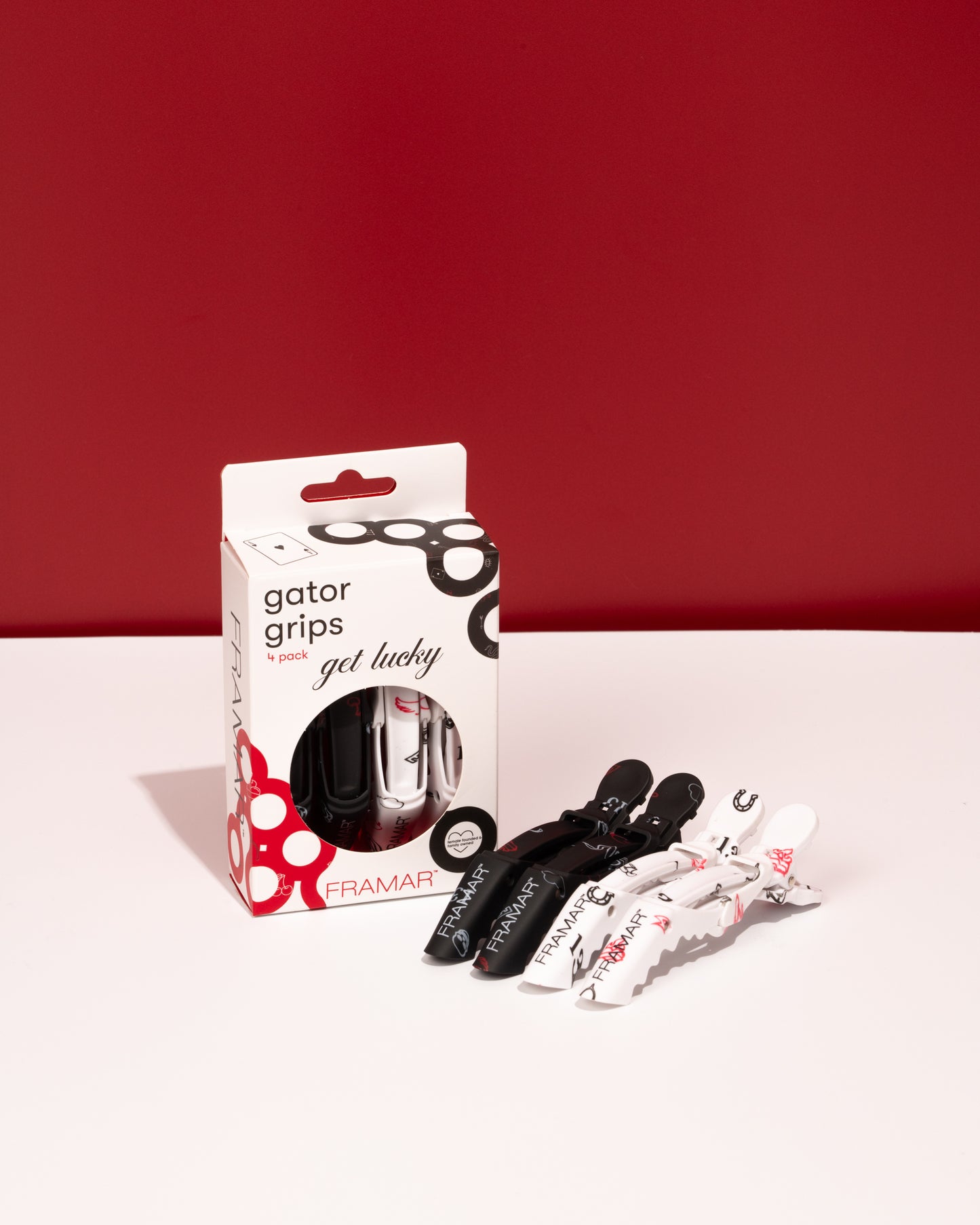 Framar Get Lucky Gator Grip Hair Clips 4pc