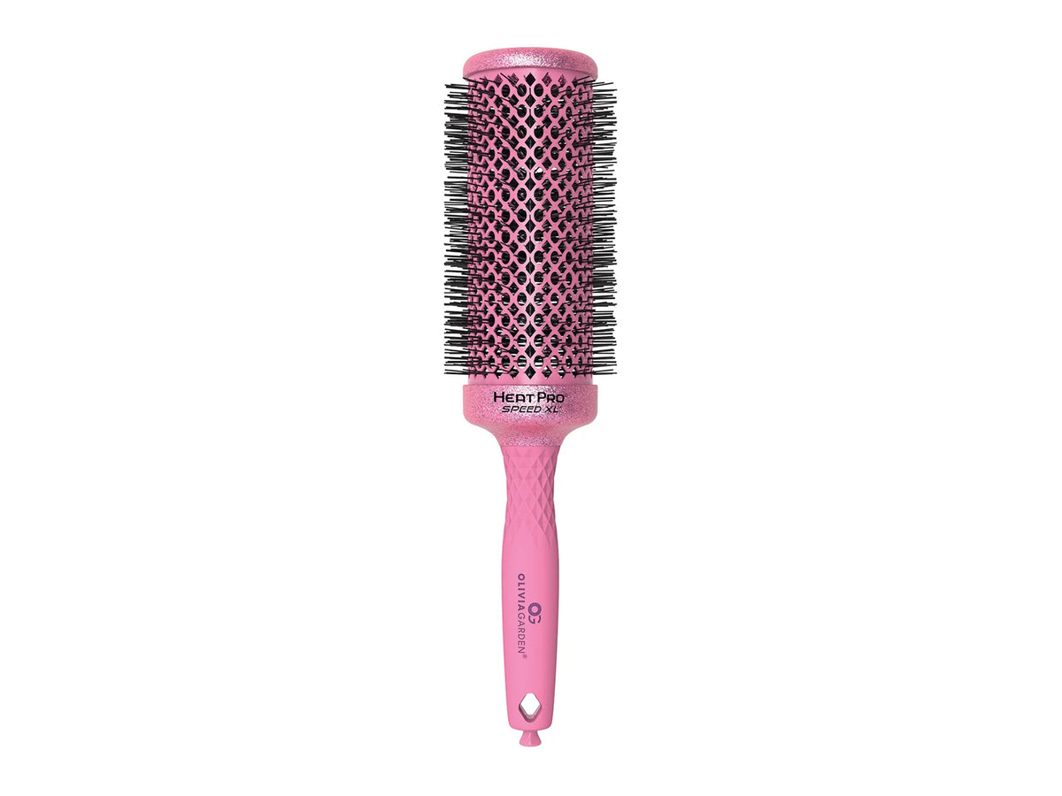 Olivia Garden Heat Pro Speed XL Glitter Round Brush 54mm (2-1/8") - Pink Glitter