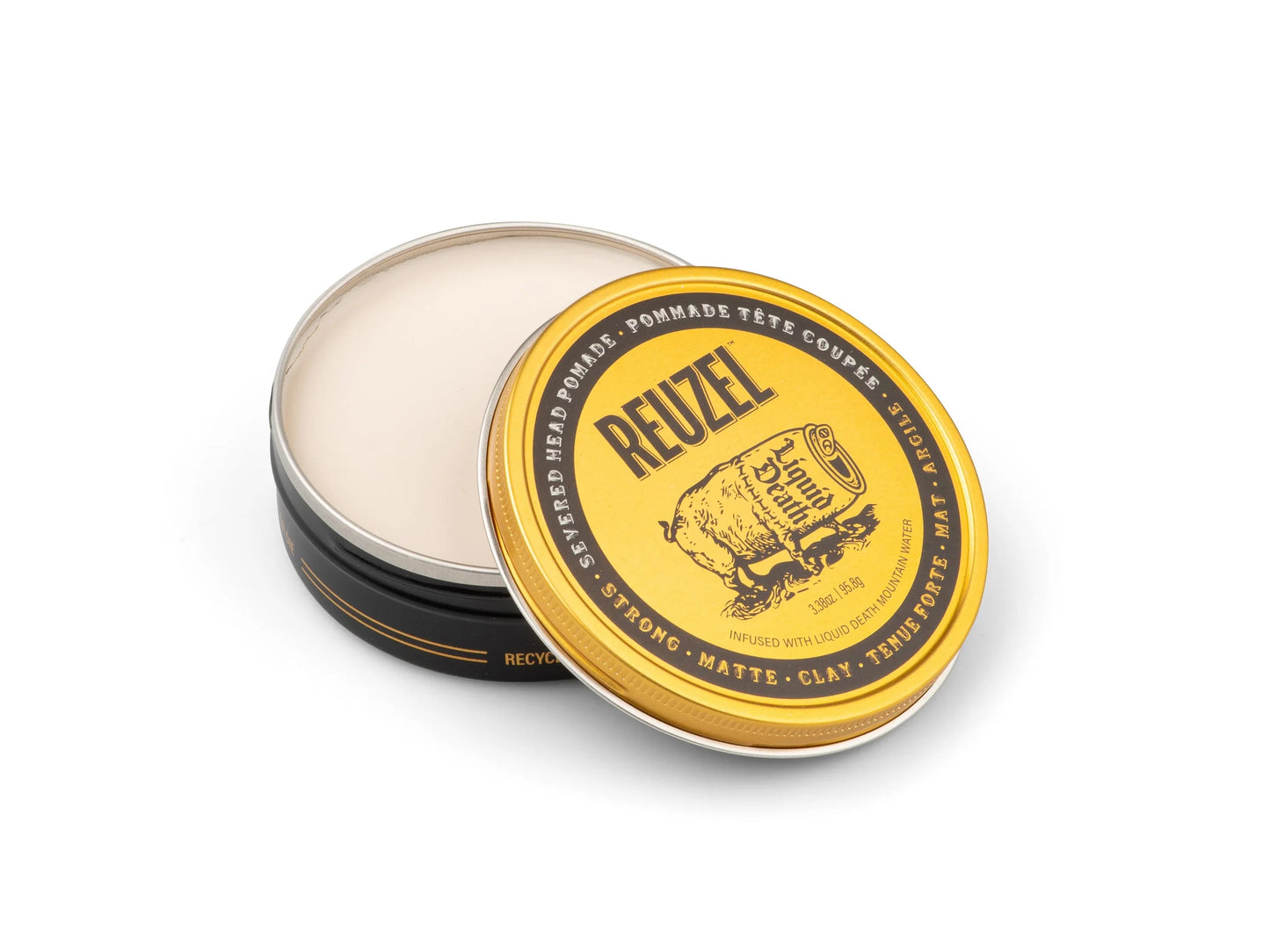 Reuzel Severed Head Pomade Strong Hold Matte Clay, Reuzel, Apple Salsa Fragrance Matte Clay Pomade, Mens Reuzel Hair Styling Pomade, Add Definition & Texture To Hair Without Greasy Feeling
