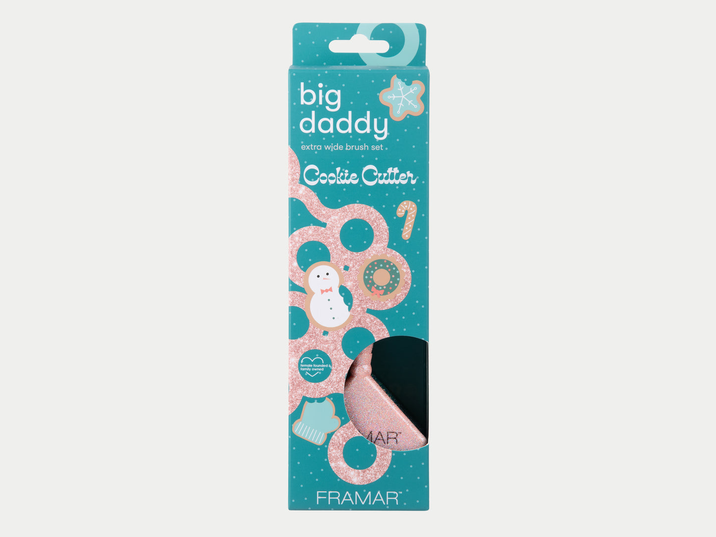 Framar Cookie Cutter Glitter Big Daddy Colour Brush Set 3pc