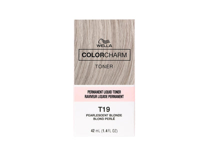 Wella Color Charm T19 Pearlescent Blonde Permanent Toner For Pre-Lightened Hair 42ml, Wella Permanent Toner For Icy Cool + Violet Ultra Light Blonde Hair, Ashy/Violet Toner Multidimensional Toner For Blonde Hair, Toner For Hair, Wella Color Charm Toners NZ, NZ Professional Hairdressing Supplies, NZ Salon Supplies, Blonde Hair NZ