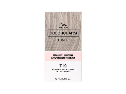 Wella Color Charm T19 Pearlescent Blonde Permanent Toner For Pre-Lightened Hair 42ml, Wella Permanent Toner For Icy Cool + Violet Ultra Light Blonde Hair, Ashy/Violet Toner Multidimensional Toner For Blonde Hair, Toner For Hair, Wella Color Charm Toners NZ, NZ Professional Hairdressing Supplies, NZ Salon Supplies, Blonde Hair NZ