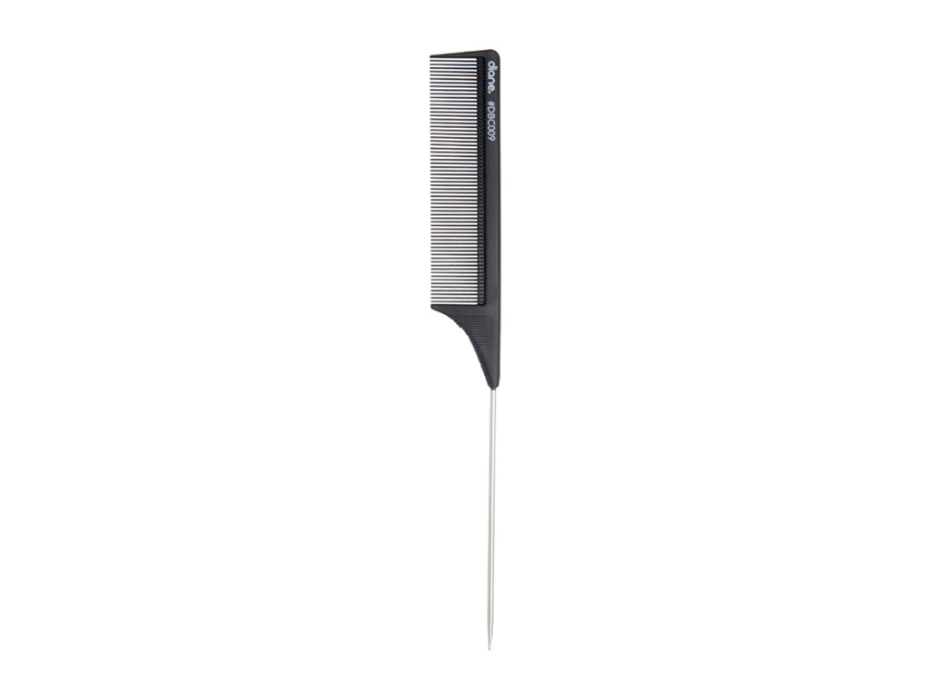 Diane Carbon Pin Tail Comb 23cm (9") - Heat & Chemical Resistant