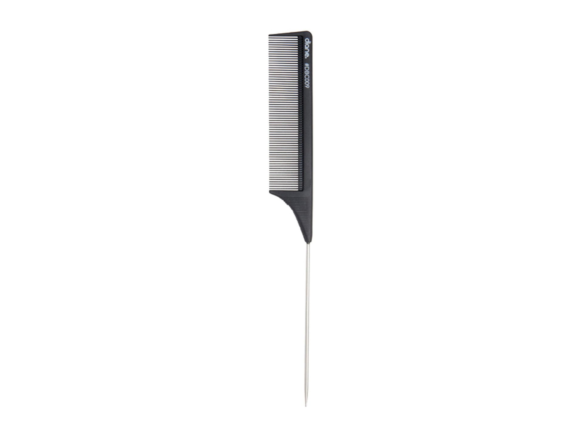 Diane Hairdressing 9" (23cm) Carbon Pin Tail Comb - Heat & Chemical Resistant, Hairdressing Tail Comb Heat Resistant Up To 400 Degrees Fahrenheit/203 Degrees Celcius, Heat Proof Tail Comb Ideal For Keratin & Straightening Services, 9" Pin Tail Comb For Highlighting & Sectioning Hair, NZ Professional Salon Supplies, NZ Hair & Beauty Supplies, Diane Hairdressing Combs and Tools Stockist NZ