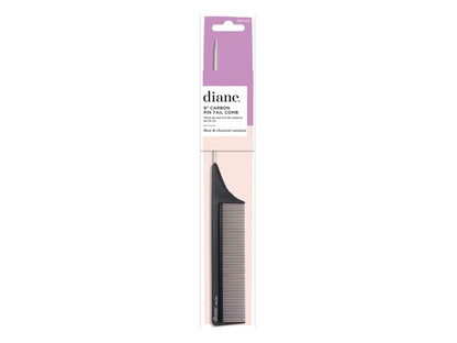 Diane Carbon Pin Tail Comb 23cm (9") - Heat & Chemical Resistant