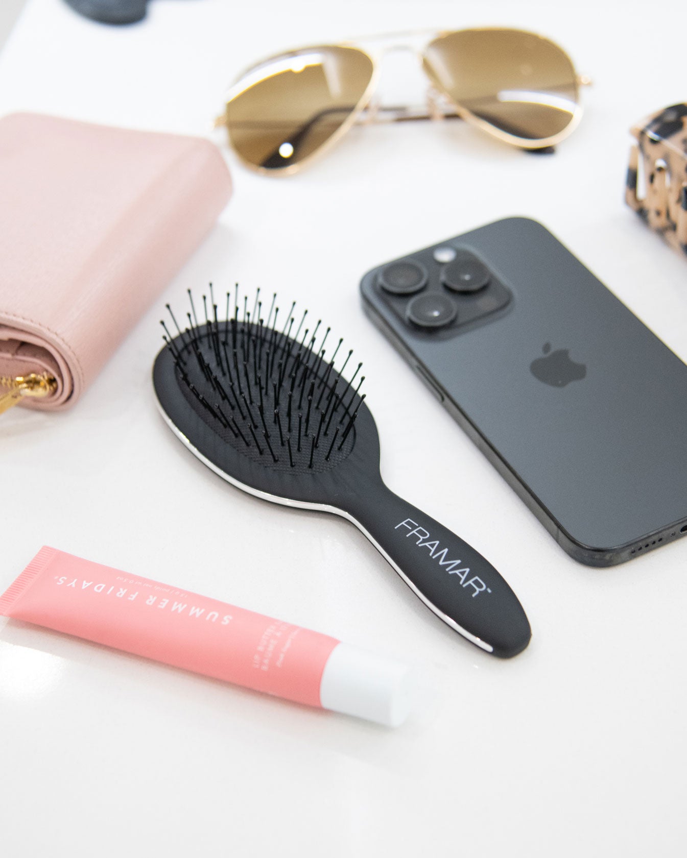 Framar Mini Detangle Hair Brush - Black