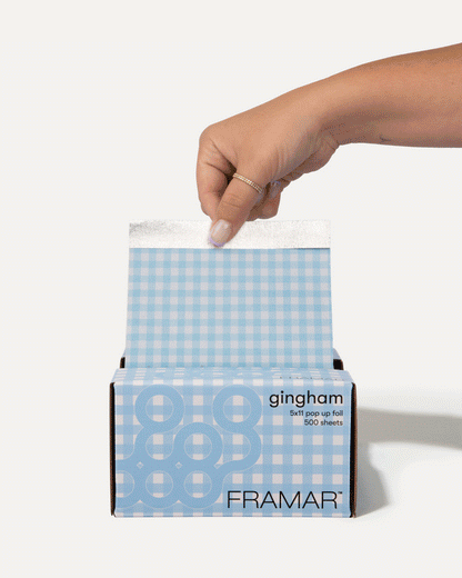 Framar Gingham Blue Pop Up Foil (500ct) 127 x 280mm (5x11)