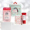 Voesh Peppermint Swirl Duo Pedi Kit with Nail Stickers - Limited Edition