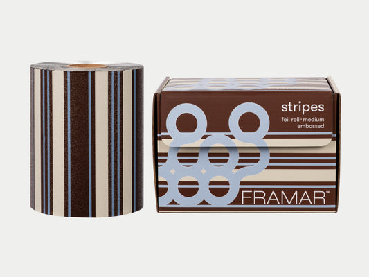 Framar Blue Chocolate Stripes Embossed Roll Foil 97.5m (320ft)