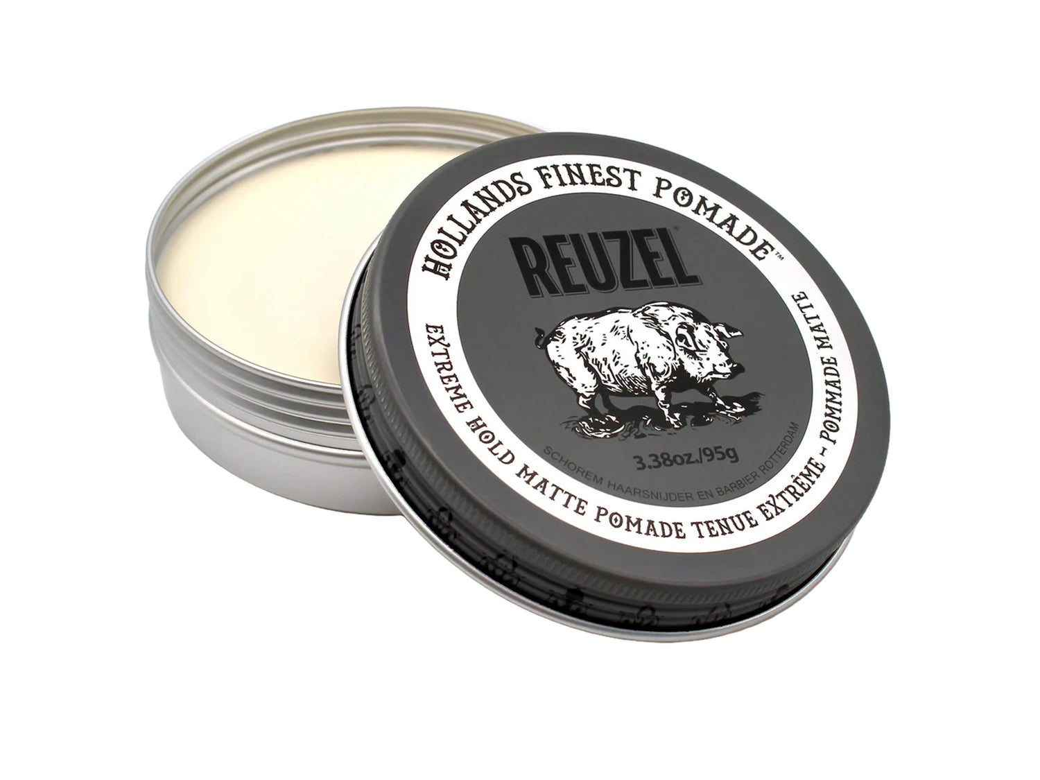 Reuzel Grey Extreme Hold Matte Pomade 95g, Reuzel - Hollands Finest Pomade, Reuzels Strongest Hold Matte Finish Pomade, Water Based Extreme Hold Matte Finish Mens Pomade - Easily Washes Out