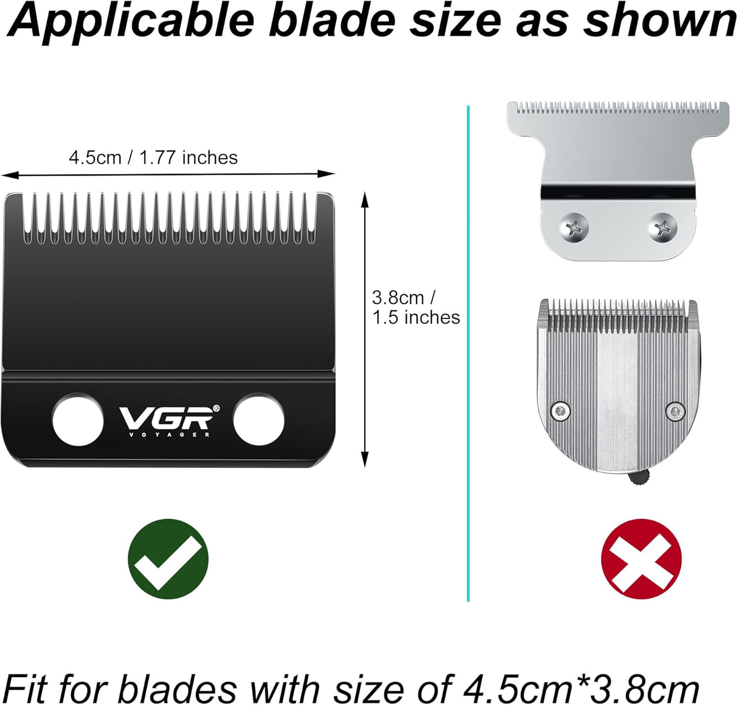 VGR Voyager Professional 8pc Coloured Guide Comb Set w/Caddy