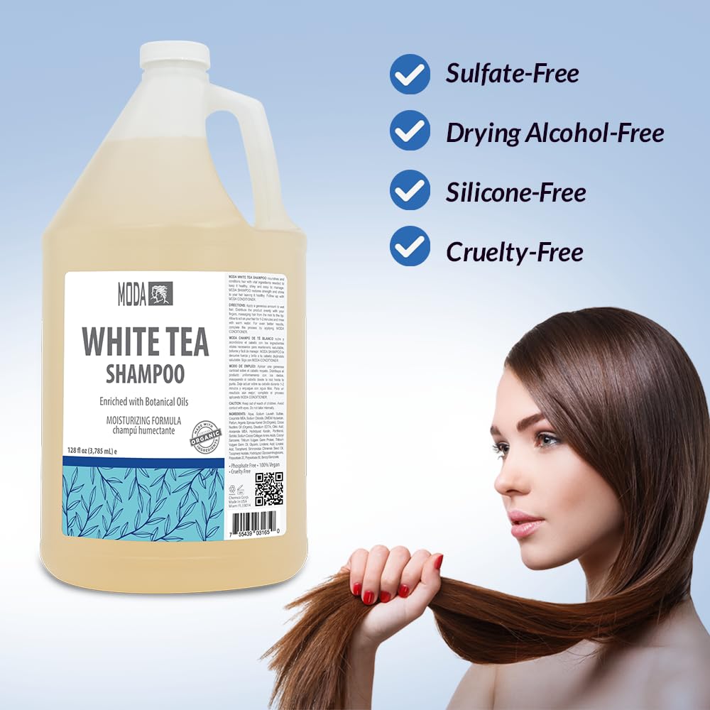 MODA Professional White Tea Shampoo 3.78L (Bulk) – Hair and More