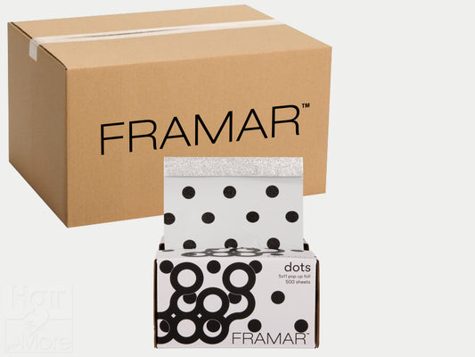 Framar Polka Dots Black & White Pop Up Foil (500ct) 127 x 280mm (5x11) (12pc CARTON)