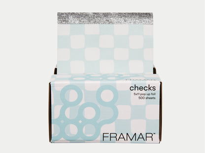 Framar Light Blue Checkered Pop Up Foil (500ct) 127 x 280mm (5x11)